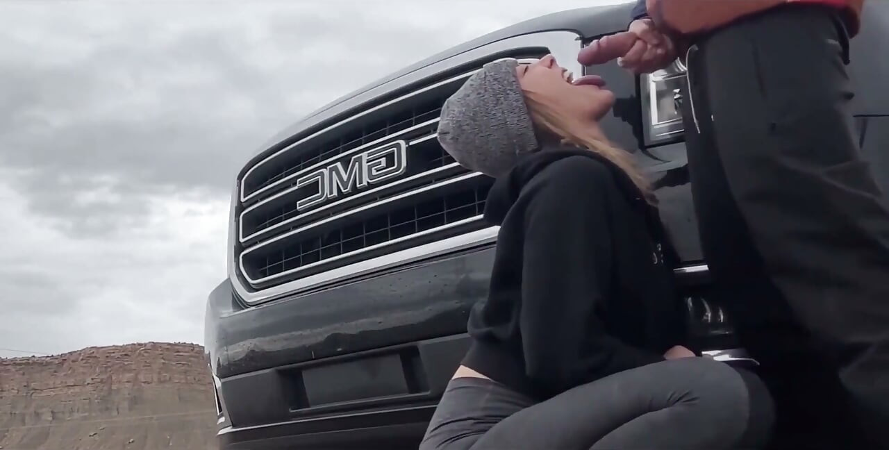 Blowjob Next to Road for People to Watch Public Blowjob at Hotel