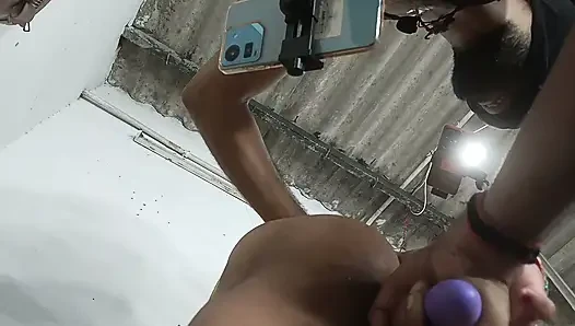 Hindi Audio Doggy Style Anal To Hit Big Ass By Inserting Double Dildo in Ass