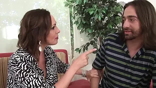 Stunning MILF takes on 2 hard BBC's