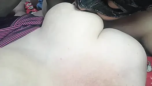 Feeding my husband with my big tits