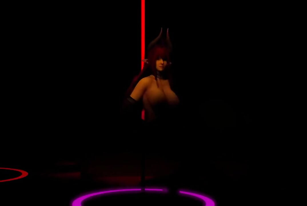 Red Hot Succubus Demon Girl Pole Dancing - 3D Porn