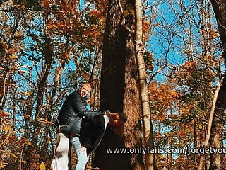 J’ai baisé une beauté avec un gros cul dans la forêt en marchant