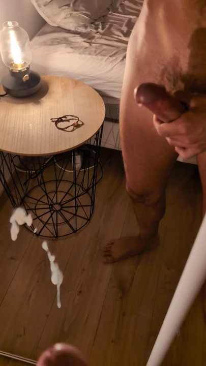 Cumshot on the mirror