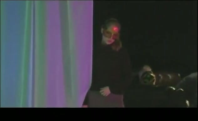 Guy Cums on Slut's Beautiful Tits After Freaky Sex in Green Room