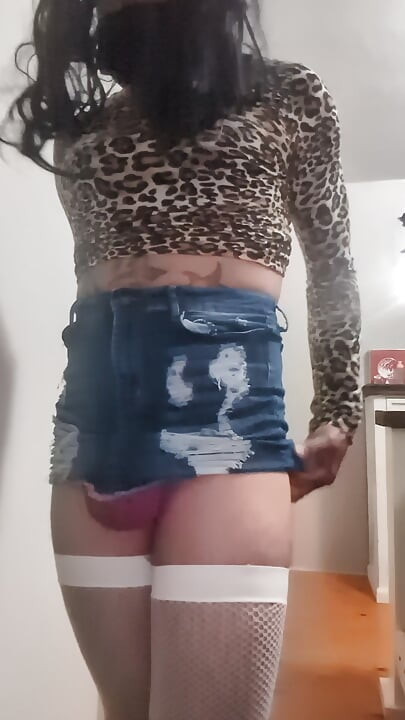 Mexican crossdresser dances and shows off