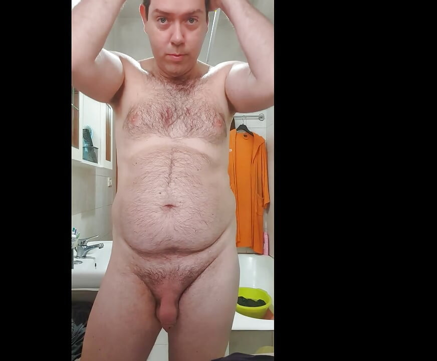 I'm completely naked in a public bathroom