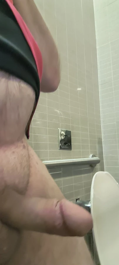 Masturbating and Cumming in a Public Restroom