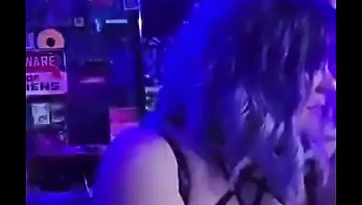 Mad wife spanks husband