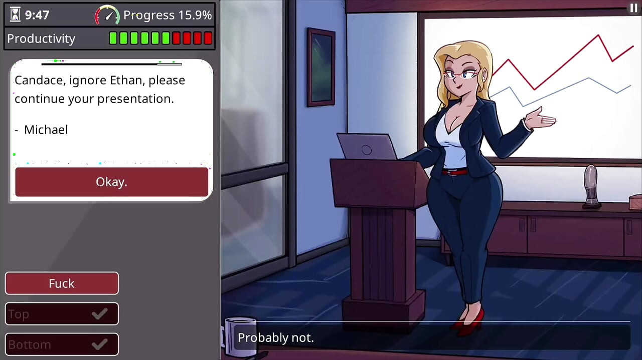 Girl with big boobs and big ass takes monster cock - barely working gameplay level 3