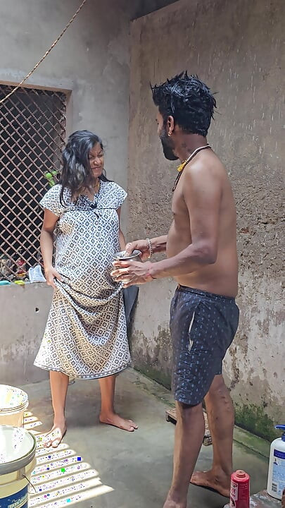 Desi indian village pregnant wife fucked by husbands