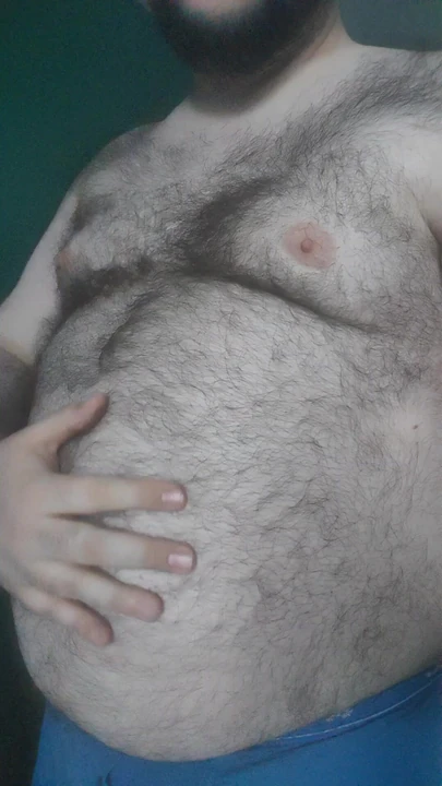 Admire my big hairy belly