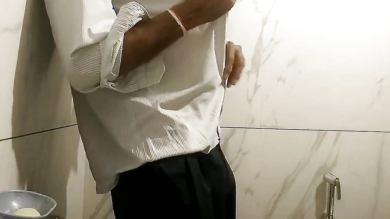 Slow Motion Mastrubation in Bathroom