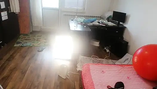 Sexy wife doing housework naked. Hot hairy Latina, big tits, big ass.