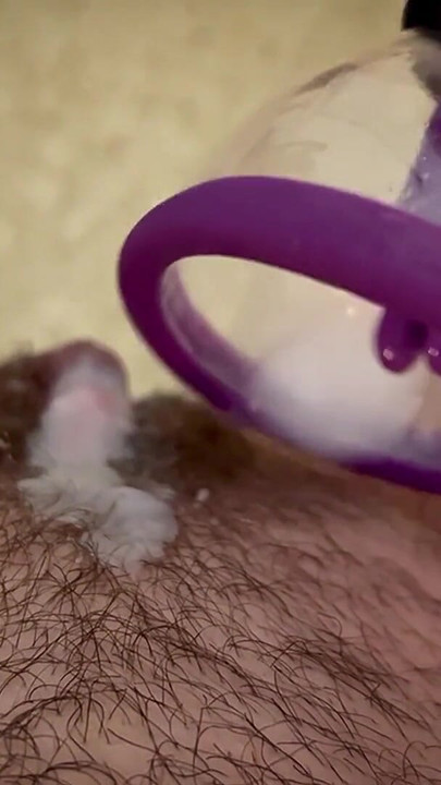 I pumped up my baby with a vacuum, a drooling and huge clitoris, an extreme flowing orgasm | Clip 1