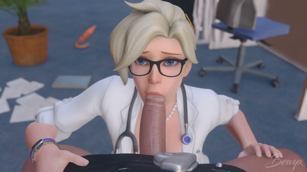 Hospital nurse face gaping