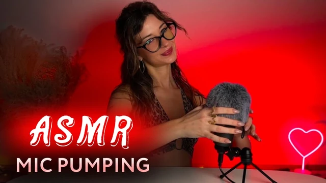 ASMR MIC PUMPING. A passionate brunette Make You Cum. Amy Haze