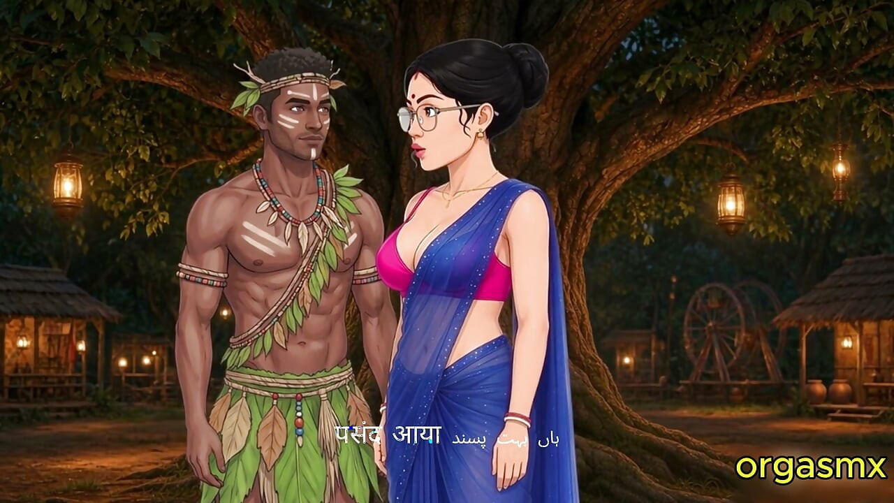 Het indisk bhabhi Kamini knullad av stamman i byns hydda - Desi adivasi sex