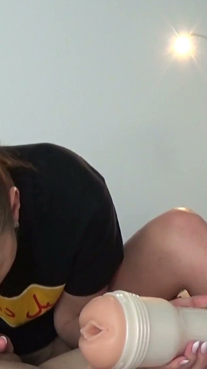 Cheating Wife Make Her Boyfriend Cum With His Favorite Fleshlight Pussy | Clip 2