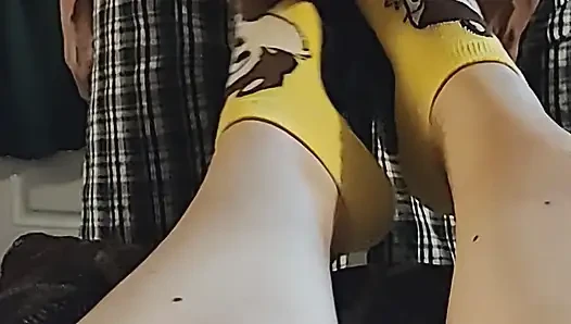 #2 Disney Sockjob Sock Footjob - Chip Sock Job - Cartoon Sock Handjob Cum