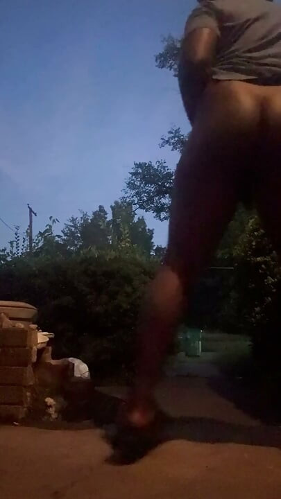On The Porch Showing Off My Black Ass Booty