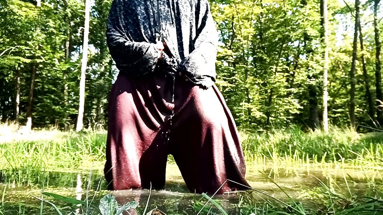 Soaking old sweatpants