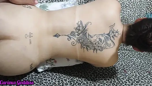 Curious Goddess - hot milf Brunette pussy licking big ass big black cock fucking