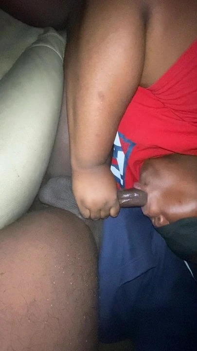 Young Ghetto ATL Ebony BBW Sucking Dick On A Rainy Night