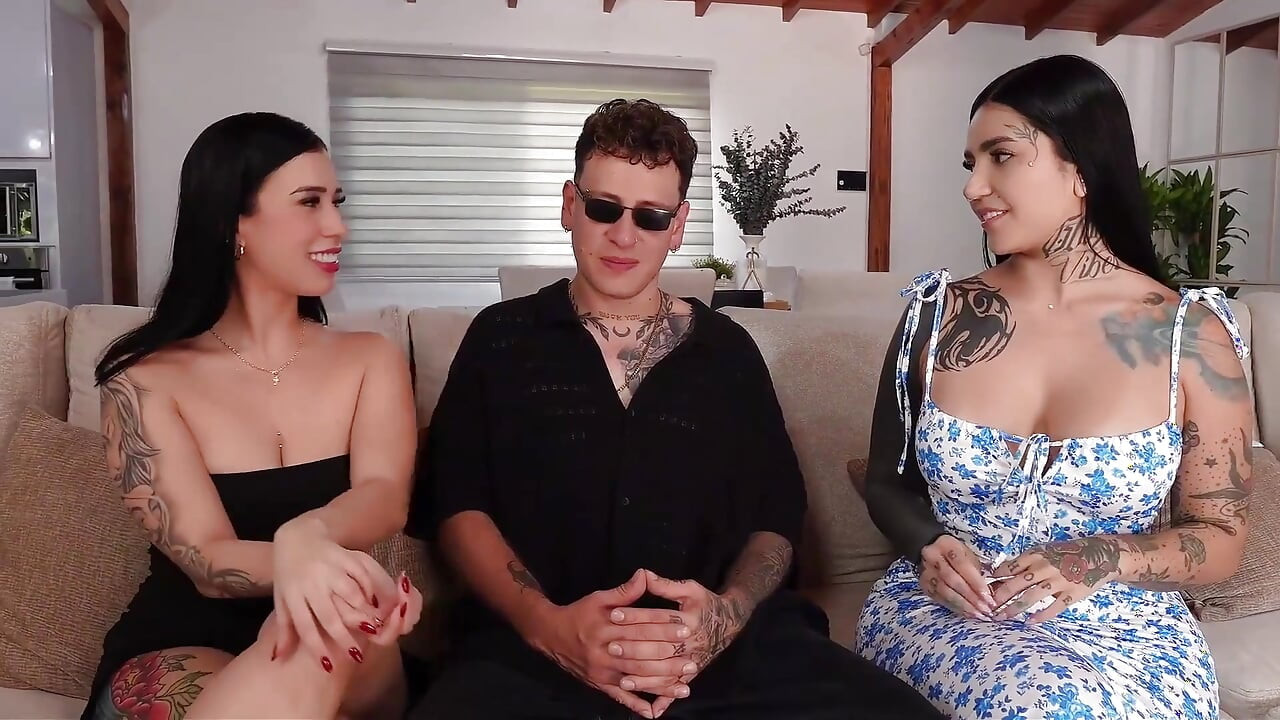 Sexo a três com meu melhor amigo e meu segurança compartilham o pau enorme do meu segurança