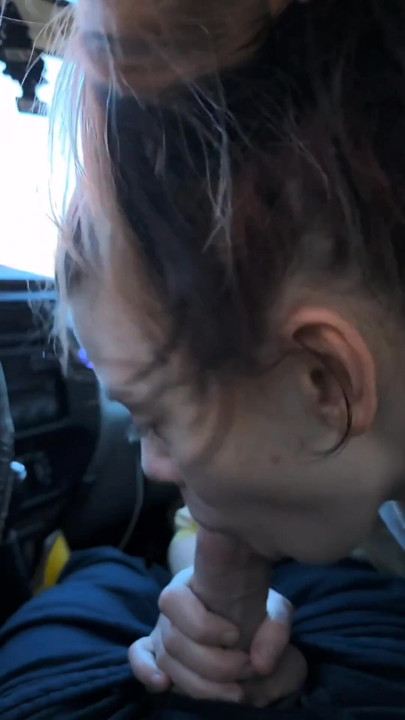 Slutty teen ex girlfriend deepthroats thick cock in the car! | Clip 1