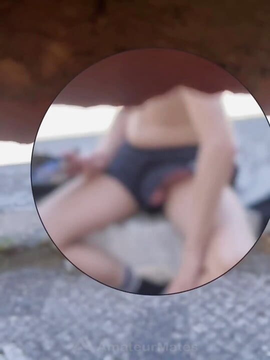 Amateur Boy Caught Freeballing and Exposing His Boner