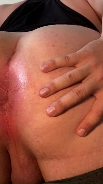 Powerful moment from "Tight pants ripped open in public gym and exposed my anal plug"