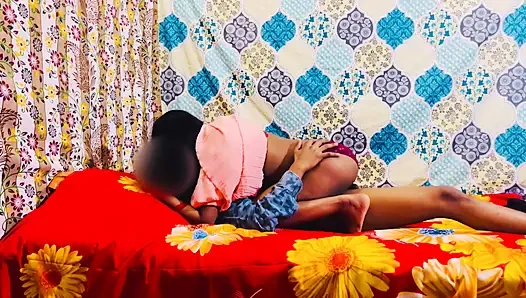 The girl came to her boyfriend's house to convince her but the boyfriend caught her and fucked her fast and made her scream