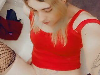 Feminized Tgirl Loves to Spread and Be Fucked