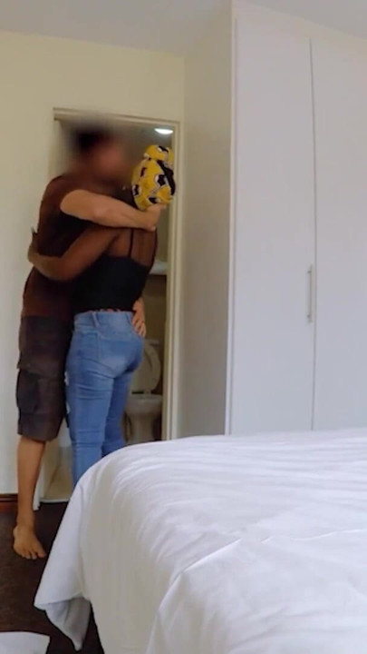 While cleaning... this EBONY Maid Gives Sloppy BLOWJOB To American Big Cock Boss | Clip 1