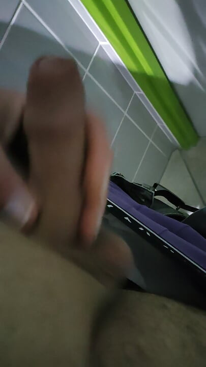 Handjob in the toilet