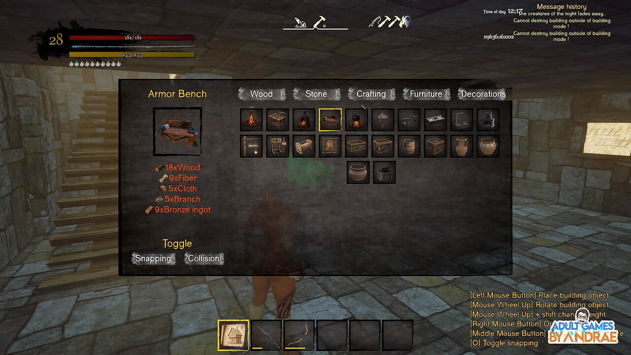 EP7: Het bouwen van de stenen huis keuken, bed en bad op Wicked Island (gameplay)