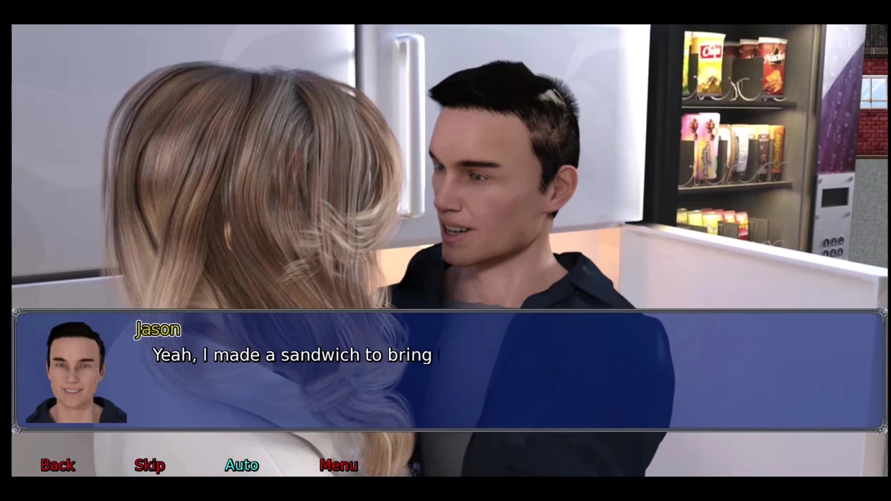 The office wife #2 Simon keeps looking up Stacy’s skirt.