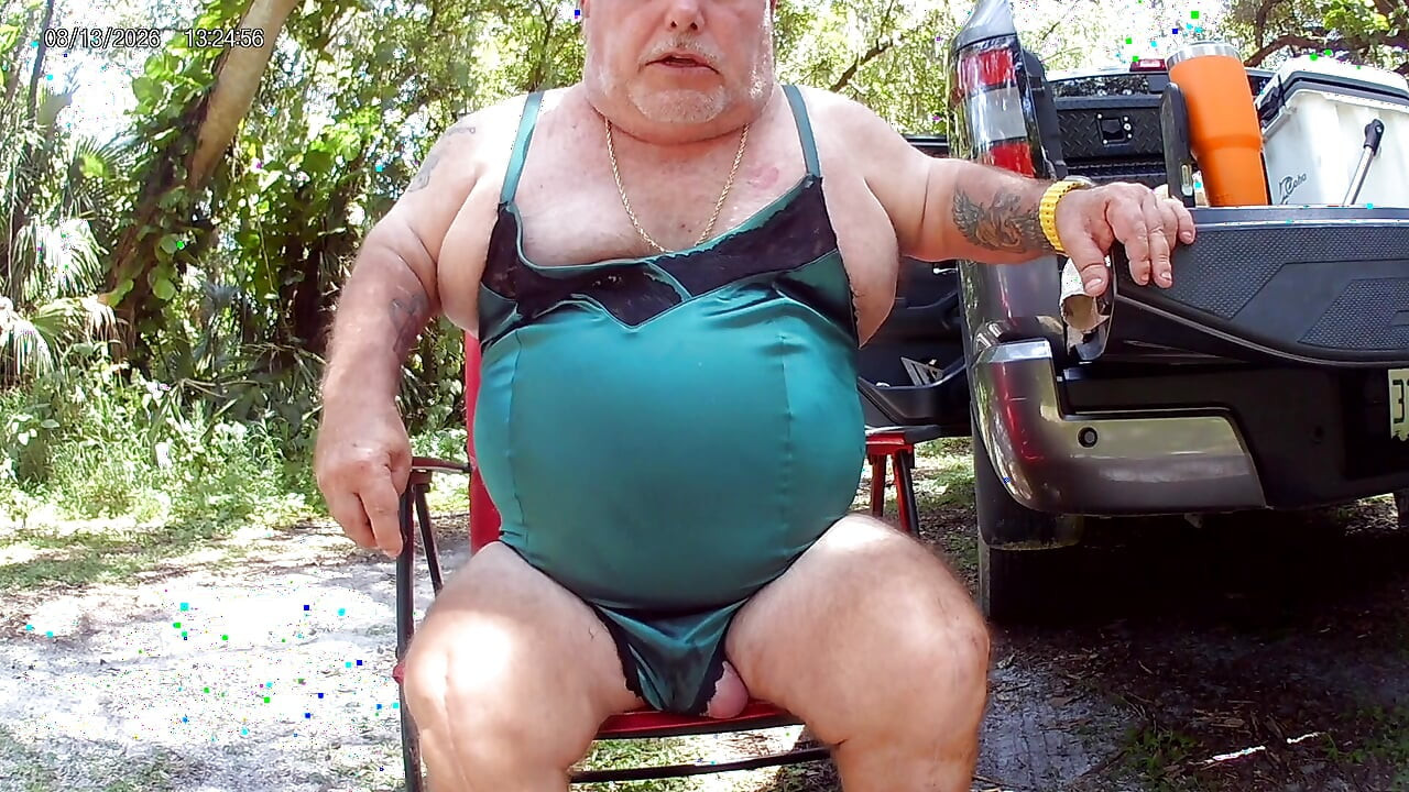Mark Fletcher outside cumming hard.