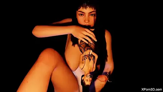 Futa giantess kızı seks oyuncağı olarak kullanıyor dev futanari hakimiyeti