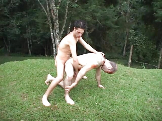 Tattooed Bald Dude and Cute Twink Drive Each Other at Hershey Highway