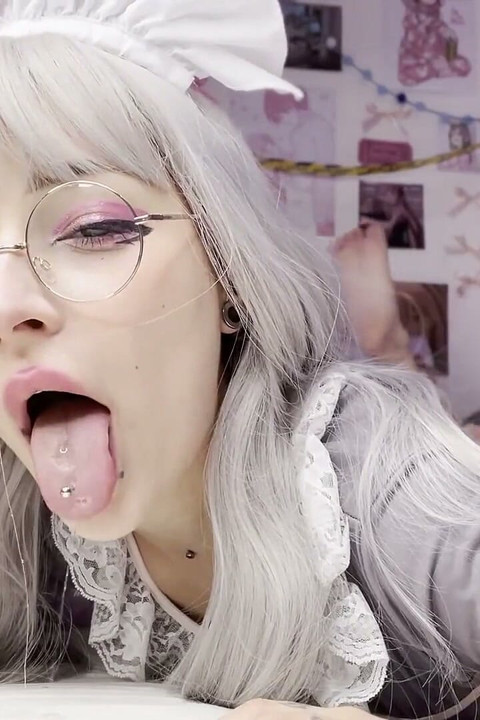 Komm, auf meinem ahegao, sabbern, gesicht, stiefvater