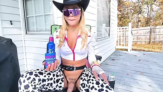 Trans Milkmaid Cowgirl on Fire Daily Cum Harvest