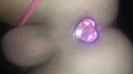 Playing with my ass with a butt plug