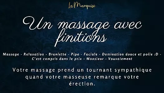 [Französischer Audio-Porno] Gut, lange von deiner masseuse, die deine erektion bemerkt