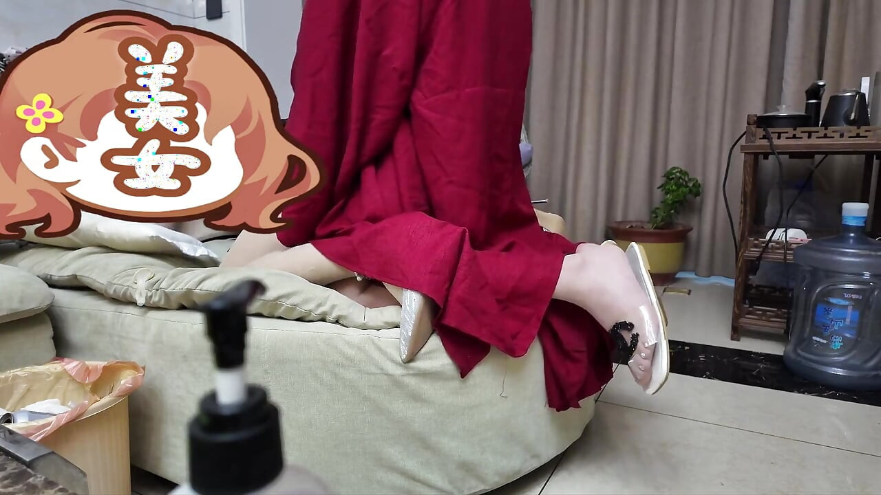 Cachonda Asiática Femboy En Qipao En El Culo Rojo, Profundo Golpes En Perrito Y Entrenamiento De Máquina De Follar Sin Piedad