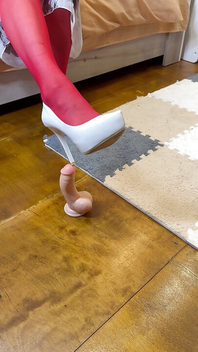 I have your balls under my heel.