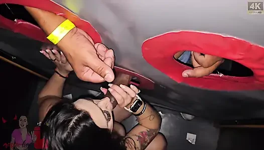 Verheirateter Verdammter Fremder Im Gloryhole Vor Dem Cuckold!