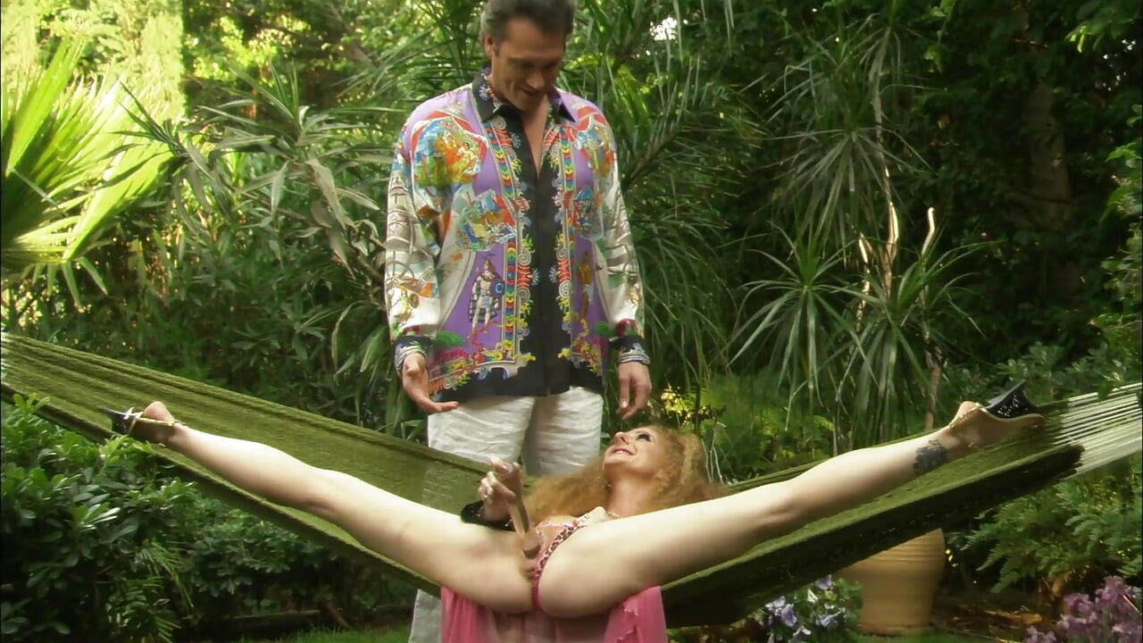 Ginger MILF with big tits gets fucked outdoors