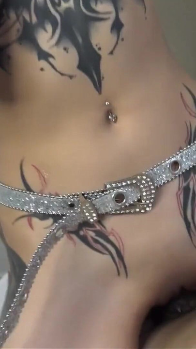 My stepsister sets me up and I help her come... slim gothic girl | Clip 3