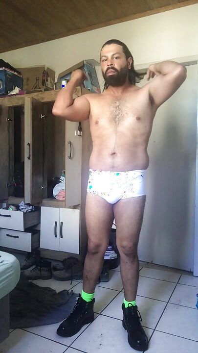 Trying Out New Swim Trunks and Boots. Exercises and Stretches.
